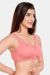 Juliet Double Layered Non-Wired Full Coverage Minimiser Bra - Onion Pink — thumbnail 3